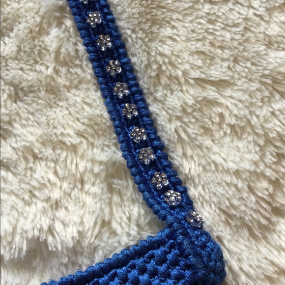 💎5xHP!💎Hand Beaded Crystal Flowers Crossbody Bag - Picture 8 of 9